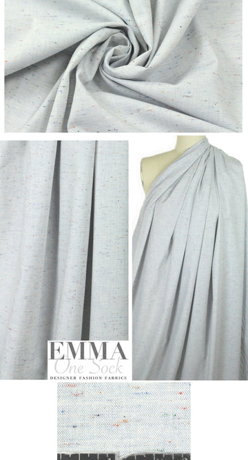 NY designer light weight flecked cotton/linen