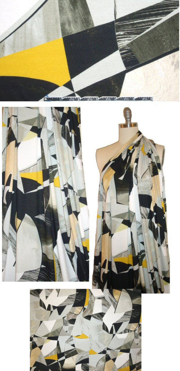 The0ry rayon/lycra featherweight knit - abstract