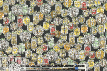 T0ri Richard 'lanterns' screen printed cotton lawn