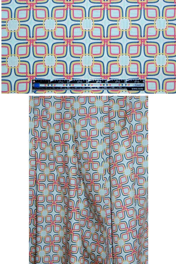 Floressence Lotus cotton - cerise/pink/navy 1.875 yds