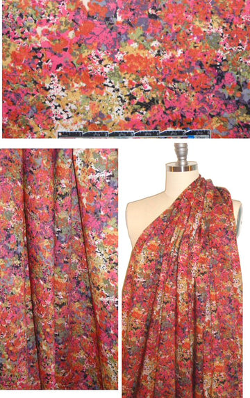 'floral impressions' print cotton shirting