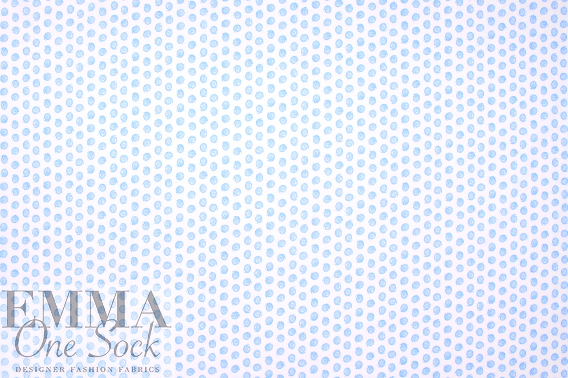 'nautilus shell' cotton lawn - light blue/white 1.75 yd