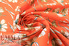 'mandarin primrose' cotton lawn - mandarin/driftwood .875 yds