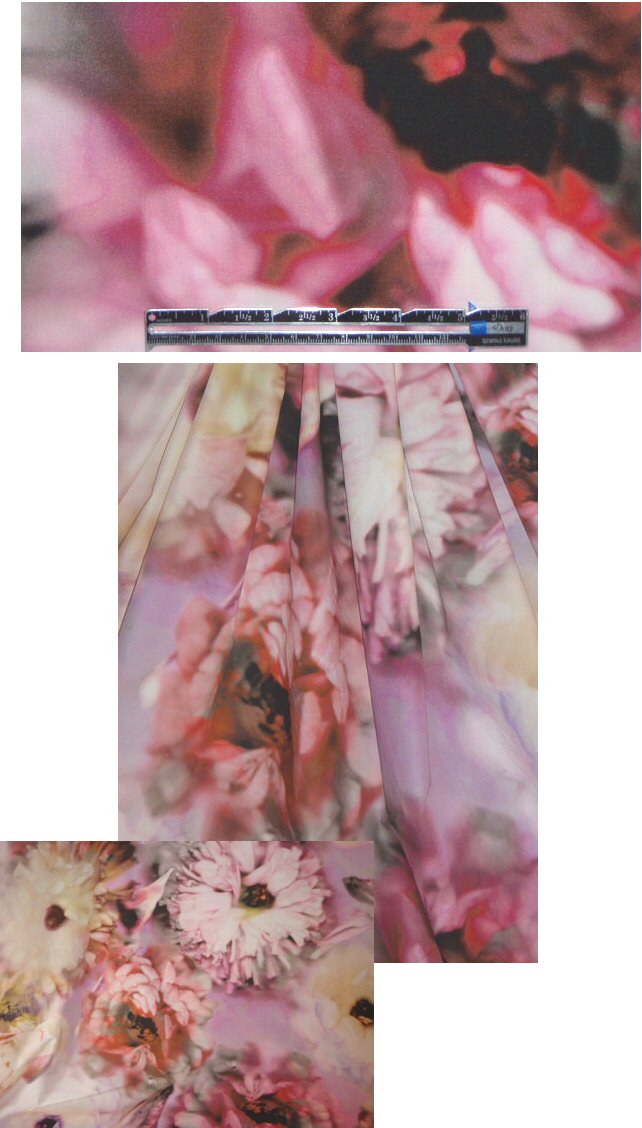 French cotton woven print - oversize photo floral