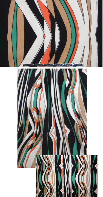 NY designer graphic stripe panel cotton woven 1 yard