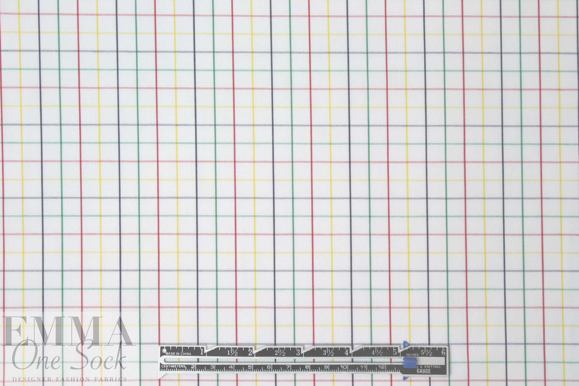Italian cotton shirting - colorful grid