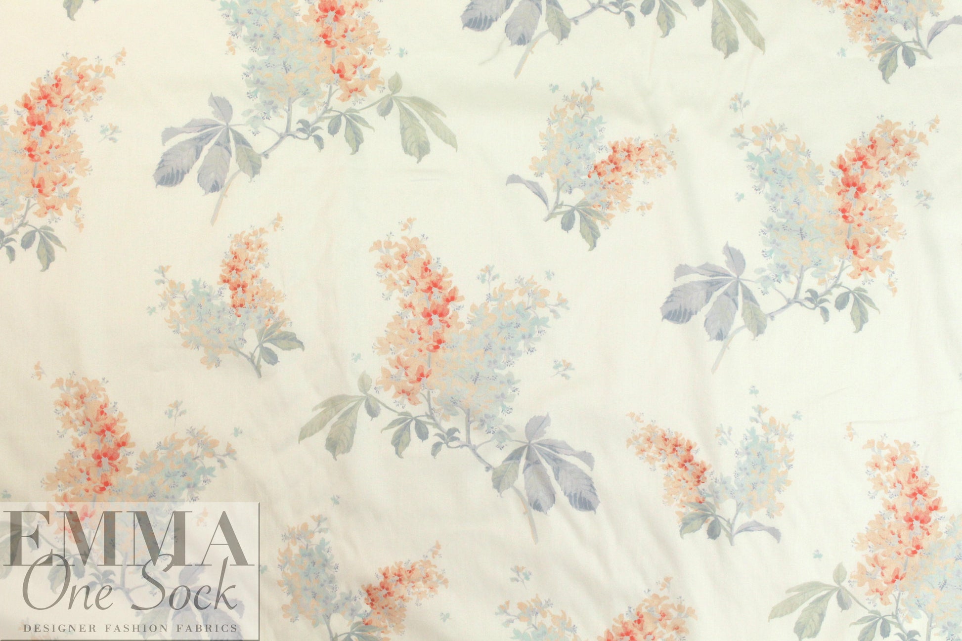 NY designer cotton shirting - blossom whispers .625 yds