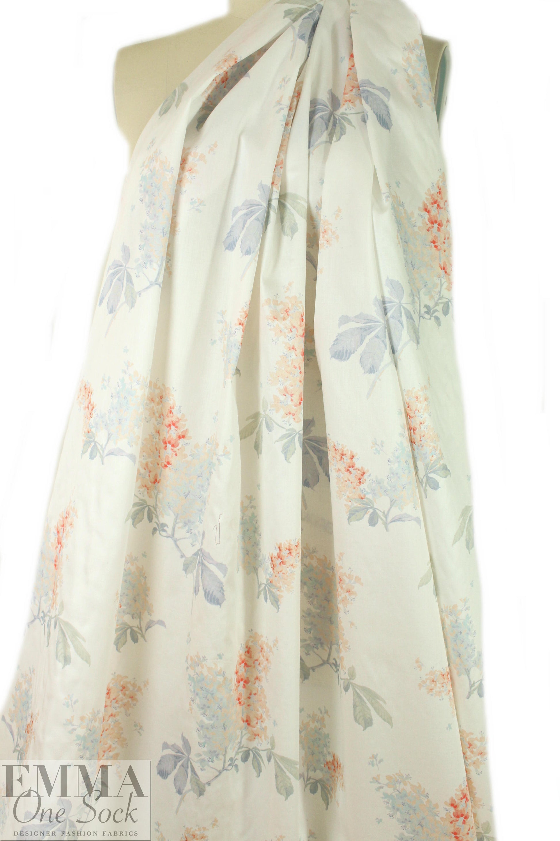 NY designer cotton shirting - blossom whispers .625 yds