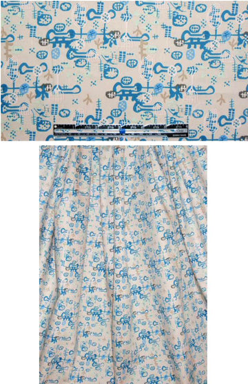 NY designer quirky graphic cotton woven