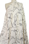 Whit NY rustic cotton woven - pen and ink floral 1.875 yd
