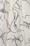 Whit NY rustic cotton woven - pen and ink floral 1.875 yd