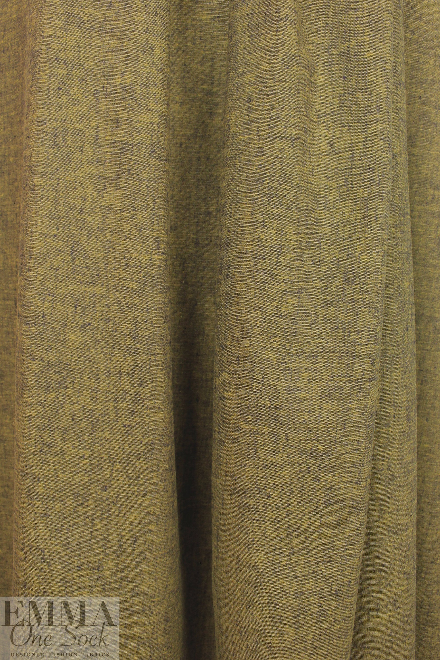 cotton/linen melange shirt weight woven - golden/black 1.66 yd