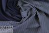 Italian thin stripe cotton poplin - dark navy 2.25 yd