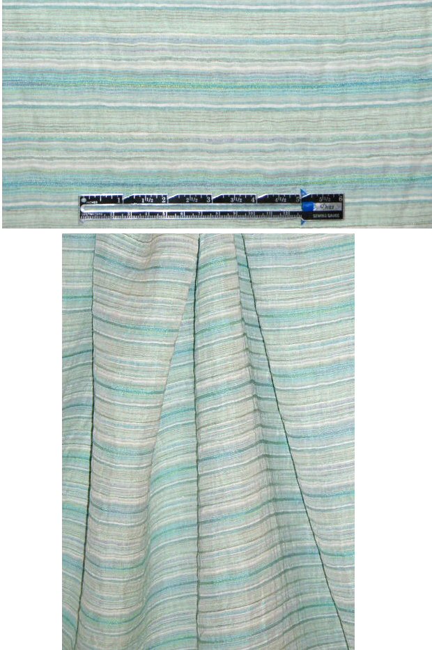 Italian textured crinkle stripe cotton woven .625 yds