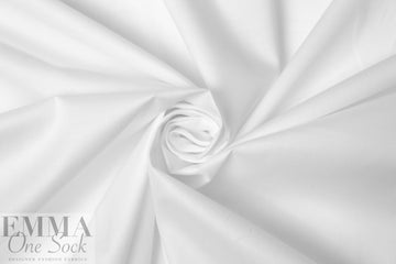 Italian cotton stretch shirting - white