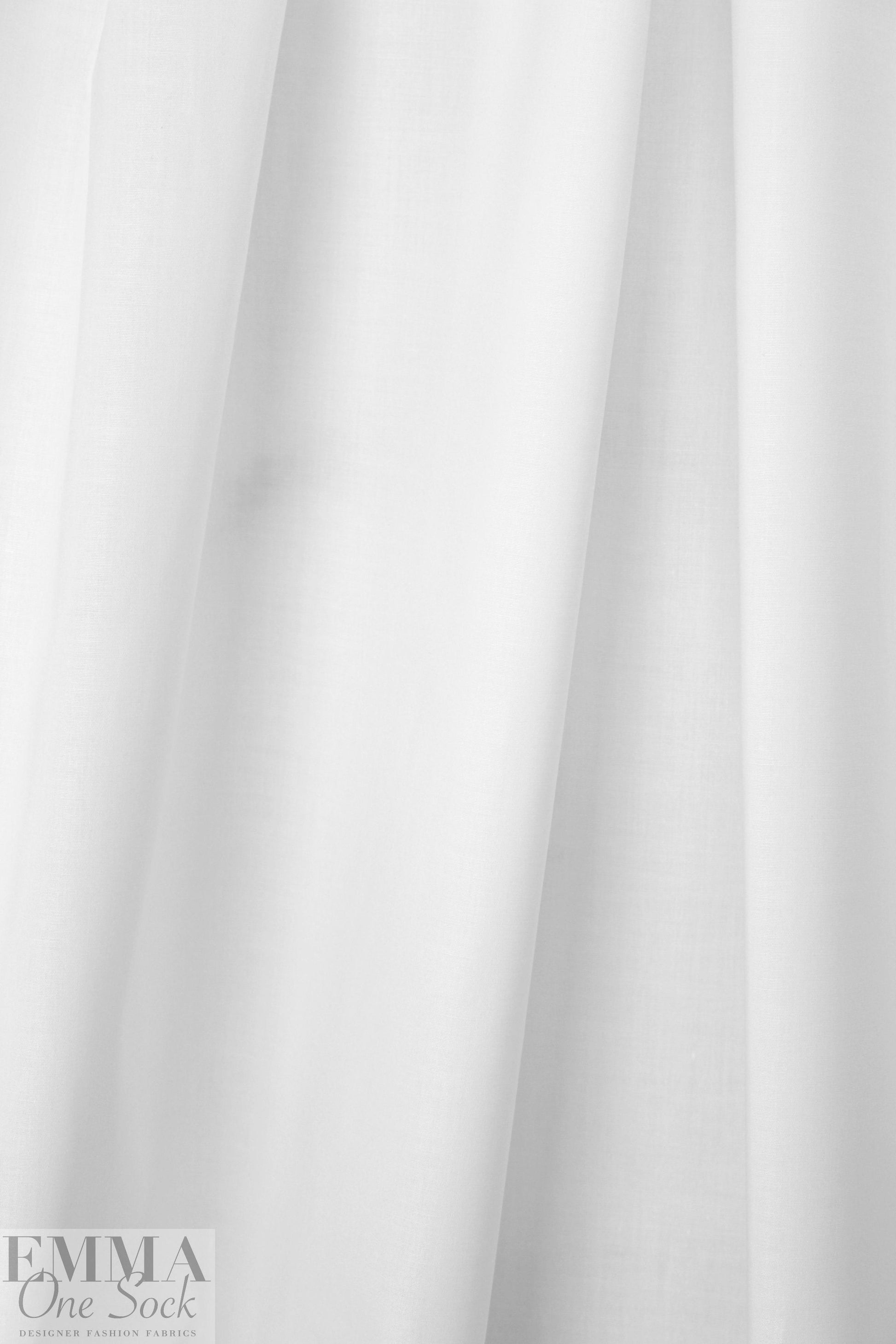 Italian cotton stretch shirting - white