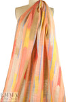 Italian over-printed cotton damask - southwest stripe