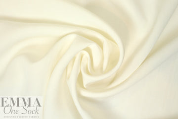 famous designer cotton/visc woven - ivory