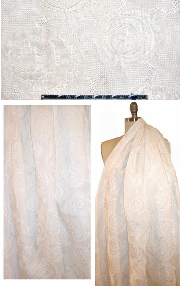 David Meister white textured weave - white 1.375 yd