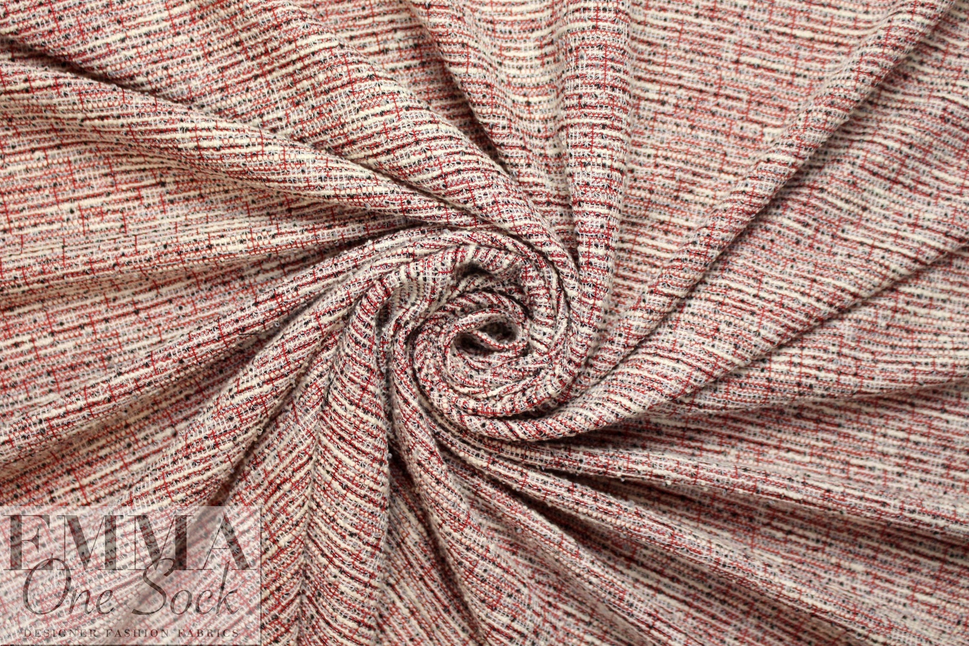NY designer tweedy lightweight sweater hybrid - red