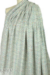 Italian plaid-ish cotton boucle' - turq/black/white
