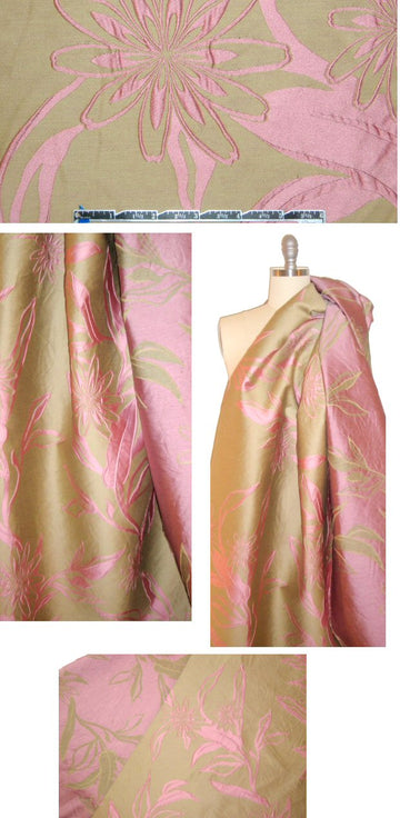 Sun0 decorative floral cotton blend brocade 1.75 yds