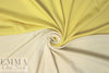 Italian cotton/cashmere 2-ply knit - yellow/natural 1 yard
