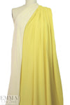 Italian cotton/cashmere 2-ply knit - yellow/natural