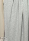 Italian cotton/cashmere 2-ply knit - khaki/light gray 1.5 yds