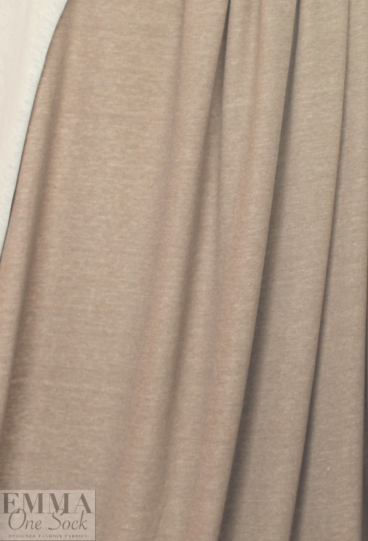 Italian cotton/cashmere 2-ply knit - cafe au lait/natural