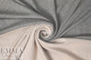 Italian cotton/cashmere 2-ply knit - gray/parchment