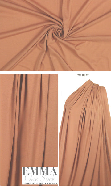 The0ry cotton/cashmere featherweight knit - terracotta