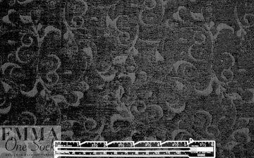 designer black scrollwork chenille brocade