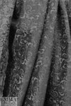 designer black scrollwork chenille brocade