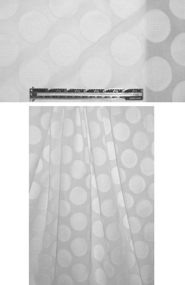 The0ry white cotton circle clipped weave