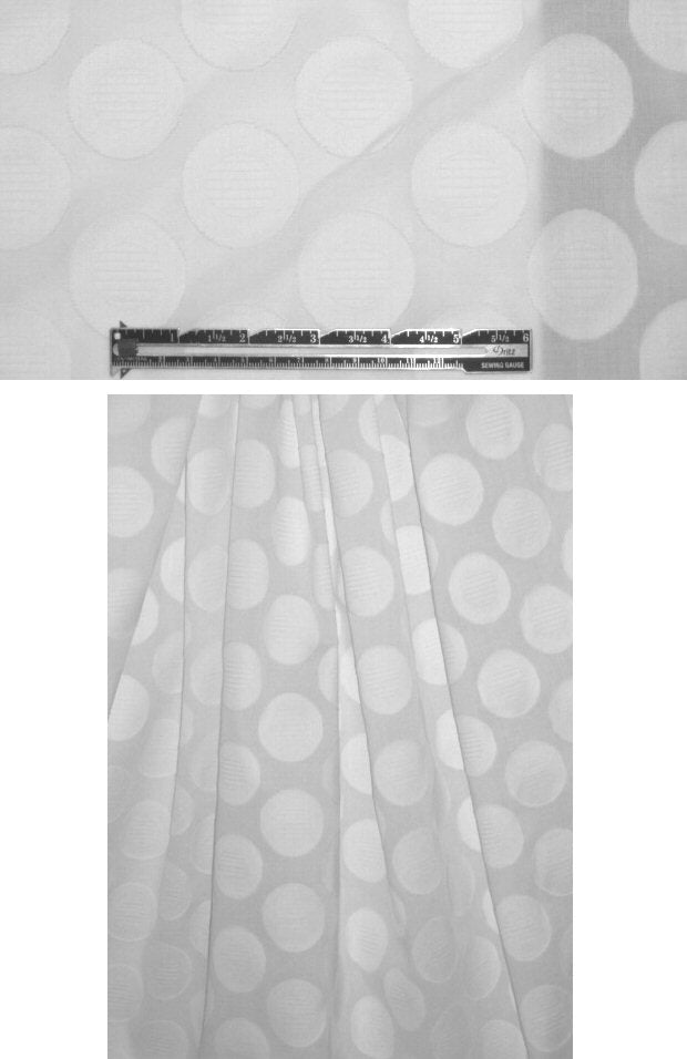 The0ry white cotton circle clipped weave .875 yds