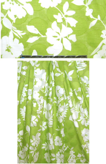 The0ry lime/white cotton floral clipped weave