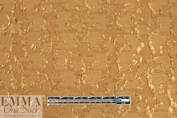 NY designer caramel cotton/silk voile clip weave
