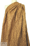NY designer caramel cotton/silk voile clip weave