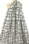 Italian black/white cotton clipped weave