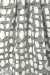 Italian black/white cotton clipped weave