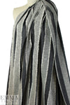 Italian cotton fringed stripes clipped stretch jacquard .875 yds