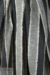 Italian cotton fringed stripes clipped stretch jacquard