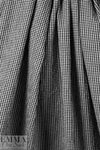 NY designer b/w cotton crinkle gingham plaid woven  2.5 yds