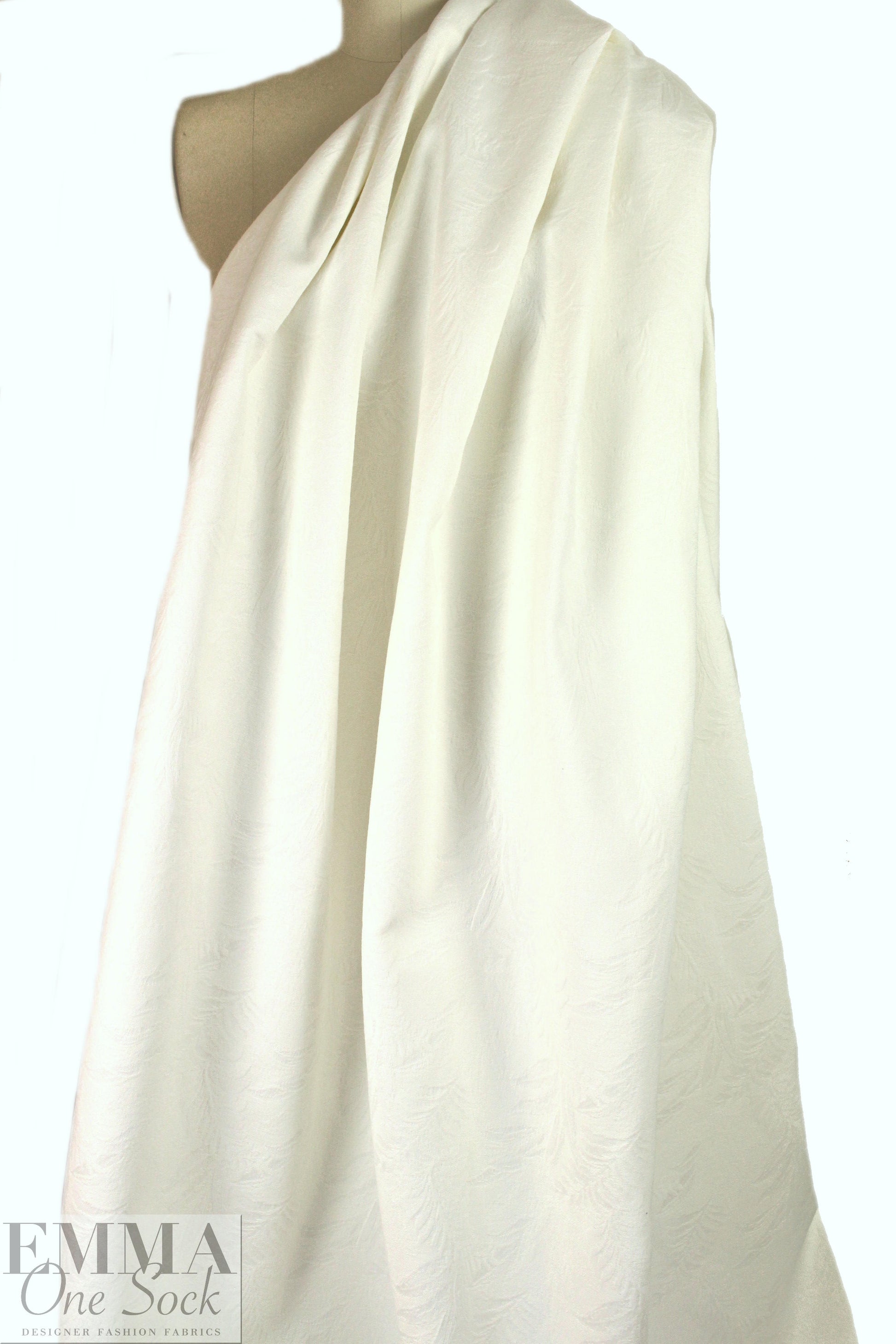 Kh@ite cotton damask coating - soft white 2.25 yd