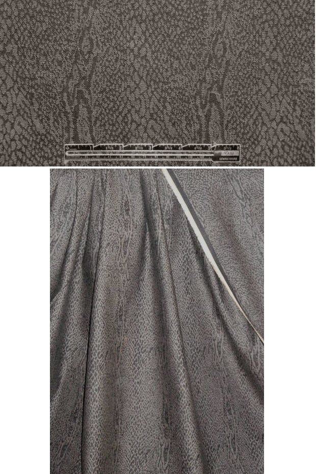 Italian reversible stretch reptile design denim