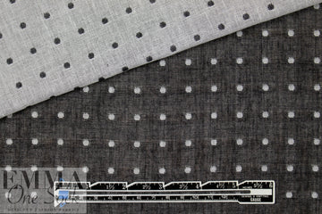 CA designer organic cotton double gauze - black/stone dots
