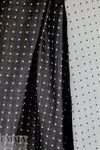 CA designer organic cotton double gauze - black/stone dots