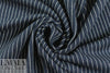 Italian cotton yarn-dyed navy pinstripe doubleknit