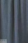 Italian cotton yarn-dyed navy pinstripe doubleknit